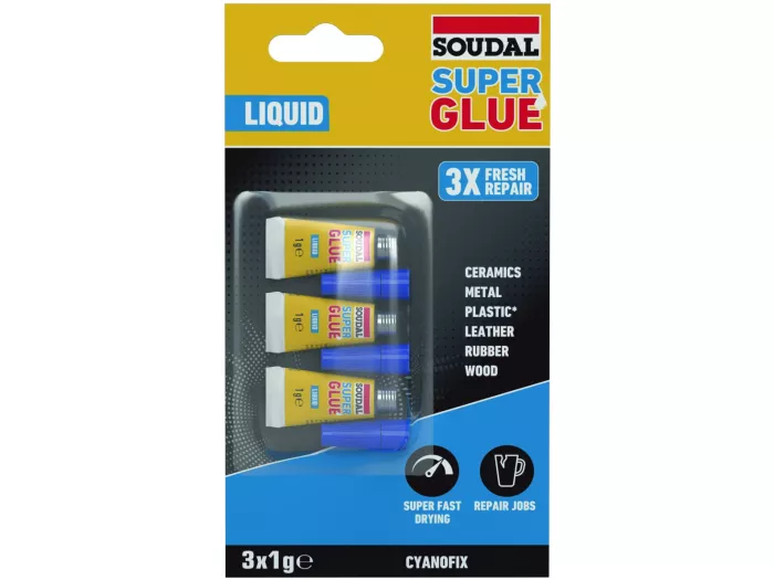 Super Glue Flüssig 3x1g