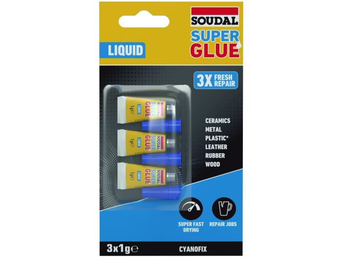 Super Glue Flüssig 3x1g